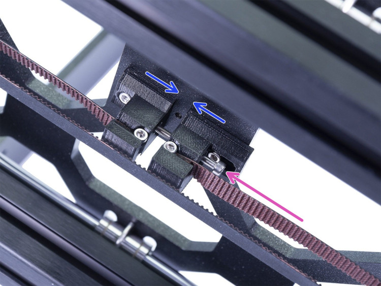 Y axis tensioner screw location